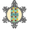Pineapples and Coconuts Vintage Snowflake Ornament (Personalized)