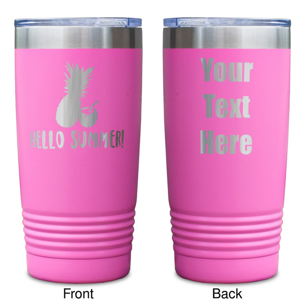 Pineapples and Coconuts Pink Polar Camel Tumbler - 20oz - Double Sided - Approval