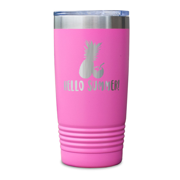 Pineapples and Coconuts Pink Polar Camel Tumbler - 20oz - Single Sided - Approval