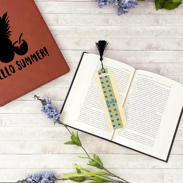 Pineapples and Coconuts Plastic Bookmarks - In Context