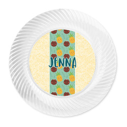 Pineapples and Coconuts Plastic Party Dinner Plates - 10" (Personalized)