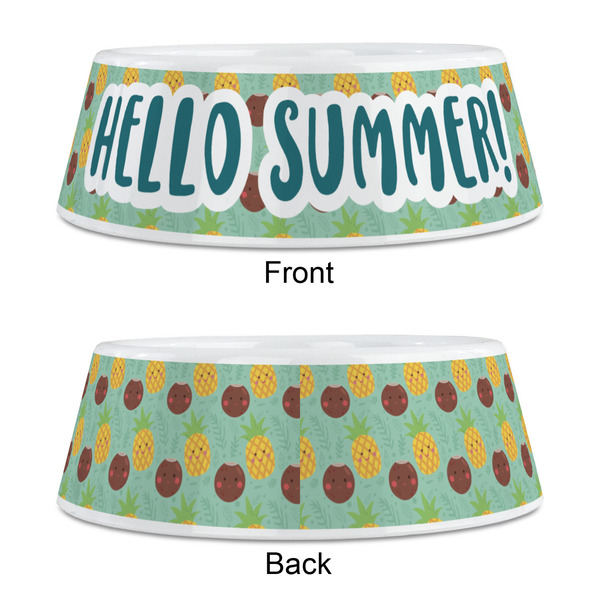 Pineapples and Coconuts Plastic Pet Bowls - Medium - APPROVAL