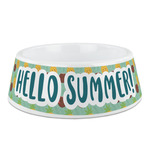 Pineapples and Coconuts Plastic Dog Bowl - Medium (Personalized)