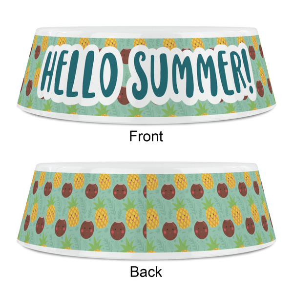 Pineapples and Coconuts Plastic Pet Bowls - Small - APPROVAL