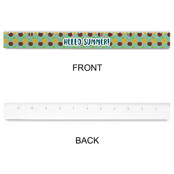 Pineapples and Coconuts Plastic Ruler - 12" - APPROVAL