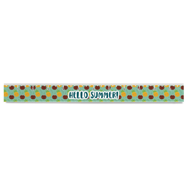 Pineapples and Coconuts Plastic Ruler - 12" - FRONT