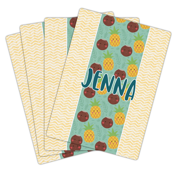 Pineapples and Coconuts Playing Cards - Hand Back View