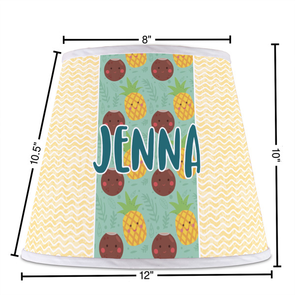 Pineapples and Coconuts Poly Film Empire Lampshade - Dimensions