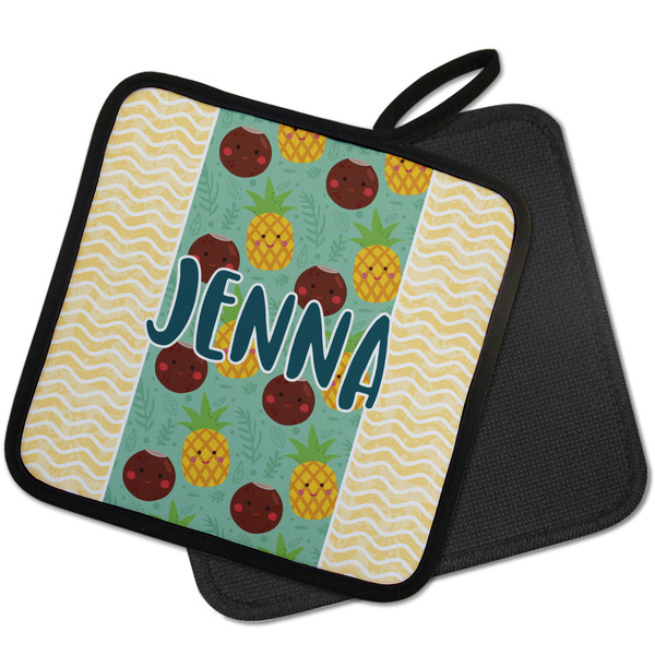 Pineapples and Coconuts Pot Holders - PARENT MAIN