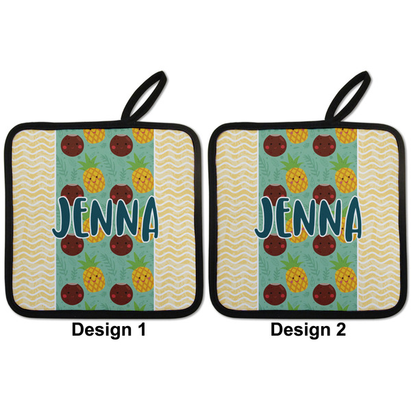 Pineapples and Coconuts Pot Holders - Set of 2 APPROVAL