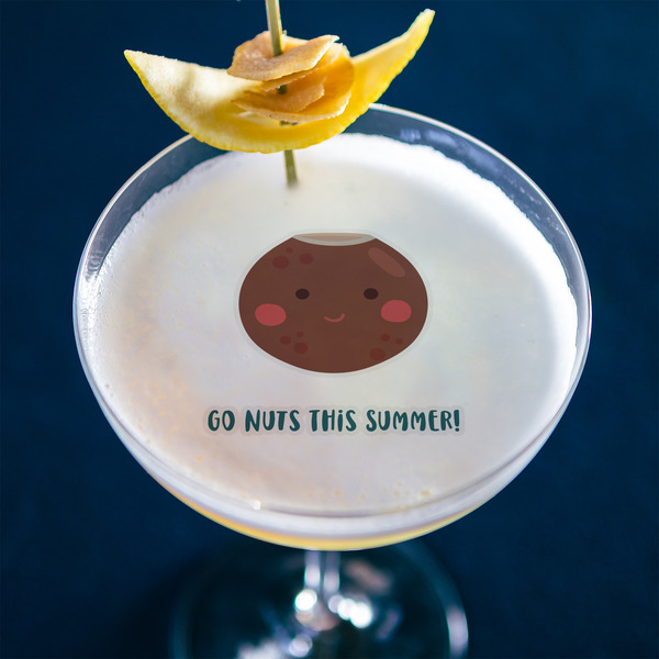 Pineapples and Coconuts Printed Drink Topper - XLarge - In Context