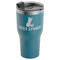 Pineapples and Coconuts RTIC Tumbler - Dark Teal - Angled