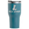 Pineapples and Coconuts RTIC Tumbler - Dark Teal - Front