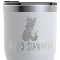 Pineapples and Coconuts RTIC Tumbler - White - Engraved Front & Back (Personalized)