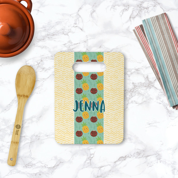 Pineapples and Coconuts Rectangle Trivet with Handle - LIFESTYLE