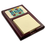 Pineapples and Coconuts Red Mahogany Sticky Note Holder (Personalized)