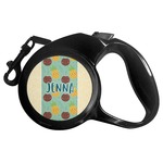 Pineapples and Coconuts Retractable Dog Leash (Personalized)