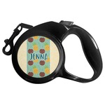 Pineapples and Coconuts Retractable Dog Leash - Large (Personalized)