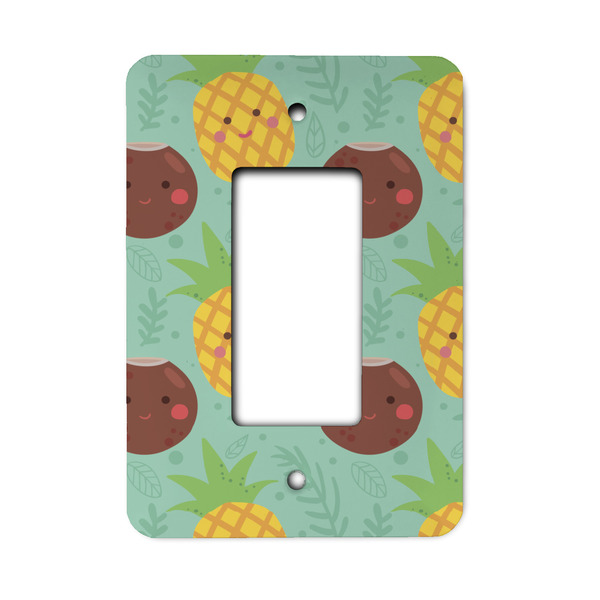 Custom Pineapples and Coconuts Rocker Style Light Switch Cover