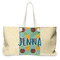 Pineapples and Coconuts Large Rope Tote Bag - Front View
