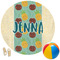Pineapples and Coconuts Round Beach Towel (Personalized)
