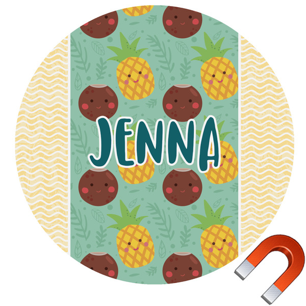 Custom Pineapples and Coconuts Car Magnet (Personalized)
