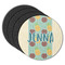 Pineapples and Coconuts Round Coaster Rubber Back - Main