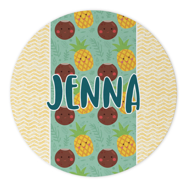 Pineapples and Coconuts Round Paper Coaster - Approval