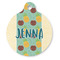 Pineapples and Coconuts Round Pet ID Tag - Large - Front