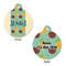 Pineapples and Coconuts Round Pet Tag - Front & Back