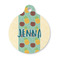 Pineapples and Coconuts Round Pet Tag