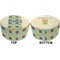 Pineapples and Coconuts Round Pouf Ottoman (Top and Bottom)