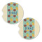 Pineapples and Coconuts Sandstone Car Coasters - Set of 2
