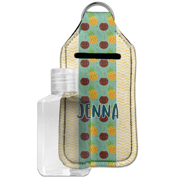 Custom Pineapples and Coconuts Hand Sanitizer & Keychain Holder - Large (Personalized)