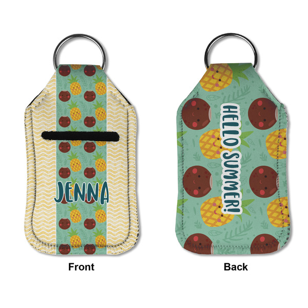 Pineapples and Coconuts Sanitizer Holder Keychain - Small APPROVAL (Flat)