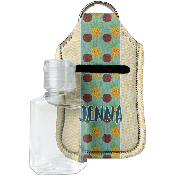 Custom Pineapples and Coconuts Hand Sanitizer & Keychain Holder - Small (Personalized)