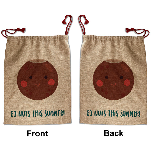 Custom Pineapples and Coconuts Santa Sack - Front & Back (Personalized)