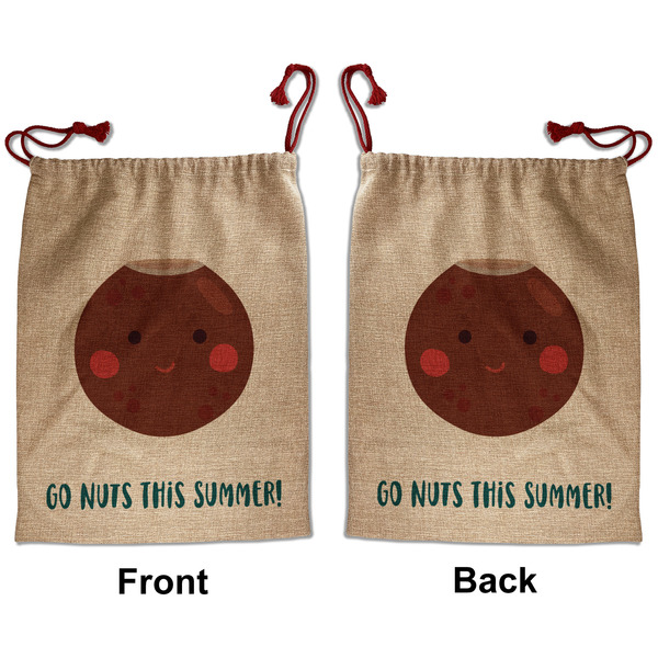 Pineapples and Coconuts Santa Bag - Front and Back