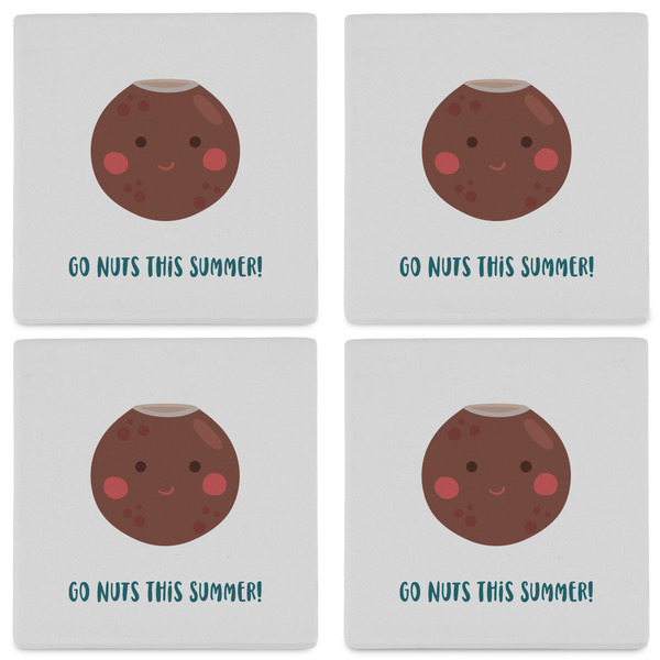 Pineapples and Coconuts Set of 4 Sandstone Coasters - See All 4 View