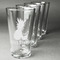Pineapples and Coconuts Set of Four Engraved Pint Glasses - Set View