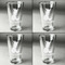 Pineapples and Coconuts Set of Four Engraved Beer Glasses - Individual View