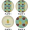 Pineapples and Coconuts Set of Lunch / Dinner Plates (Approval)