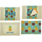 Pineapples and Coconuts Set of Rectangular Appetizer / Dessert Plates