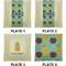 Pineapples and Coconuts Set of Square Dinner Plates (Approval)