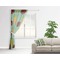 Pineapples and Coconuts Sheer Curtain With Window and Rod - in Room Matching Pillow