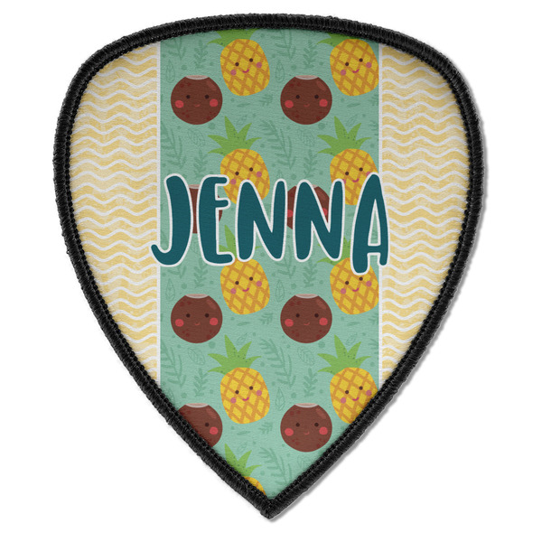 Custom Pineapples and Coconuts Iron on Shield Patch A w/ Name or Text