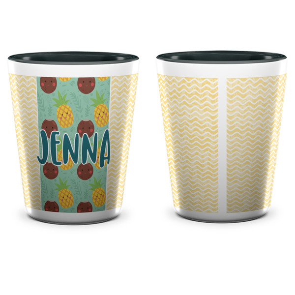 Pineapples and Coconuts Shot Glass - Two Tone - APPROVAL