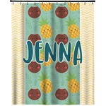 Pineapples and Coconuts Extra Long Shower Curtain - 70"x84" (Personalized)