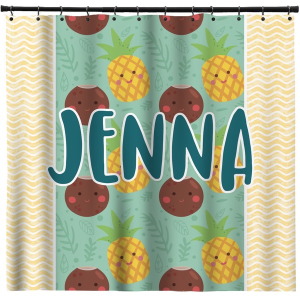 Custom Pineapples and Coconuts Shower Curtain - Custom Size (Personalized)