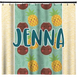 Pineapples and Coconuts Shower Curtain - 71" x 74" (Personalized)